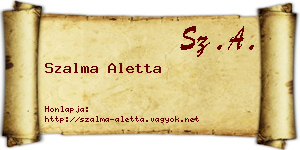 Szalma Aletta névjegykártya