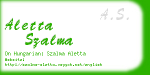 aletta szalma business card